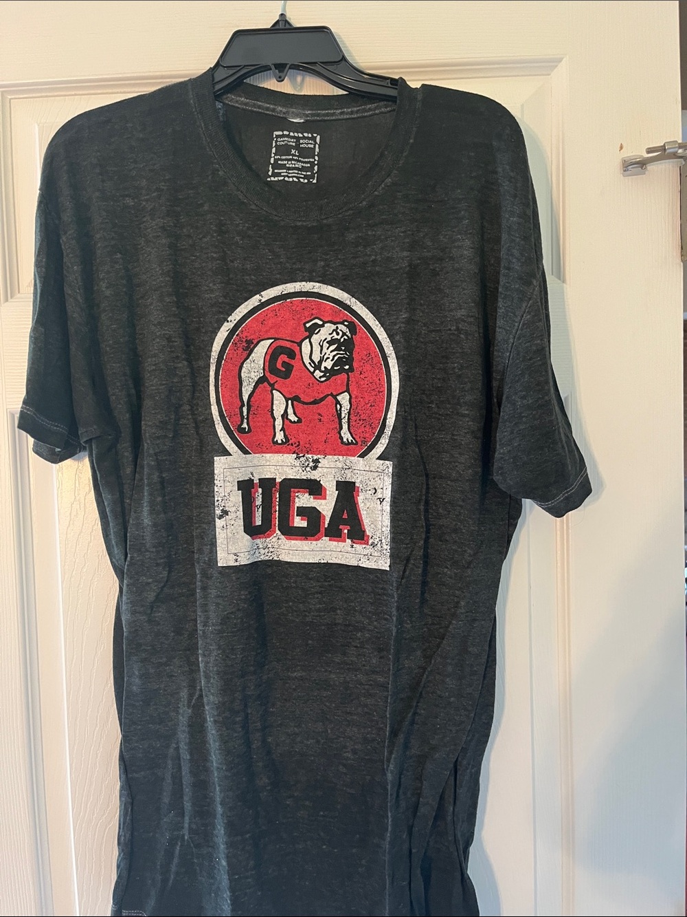 UGA Bulldogs Short Sleeve Tee in Black and Red